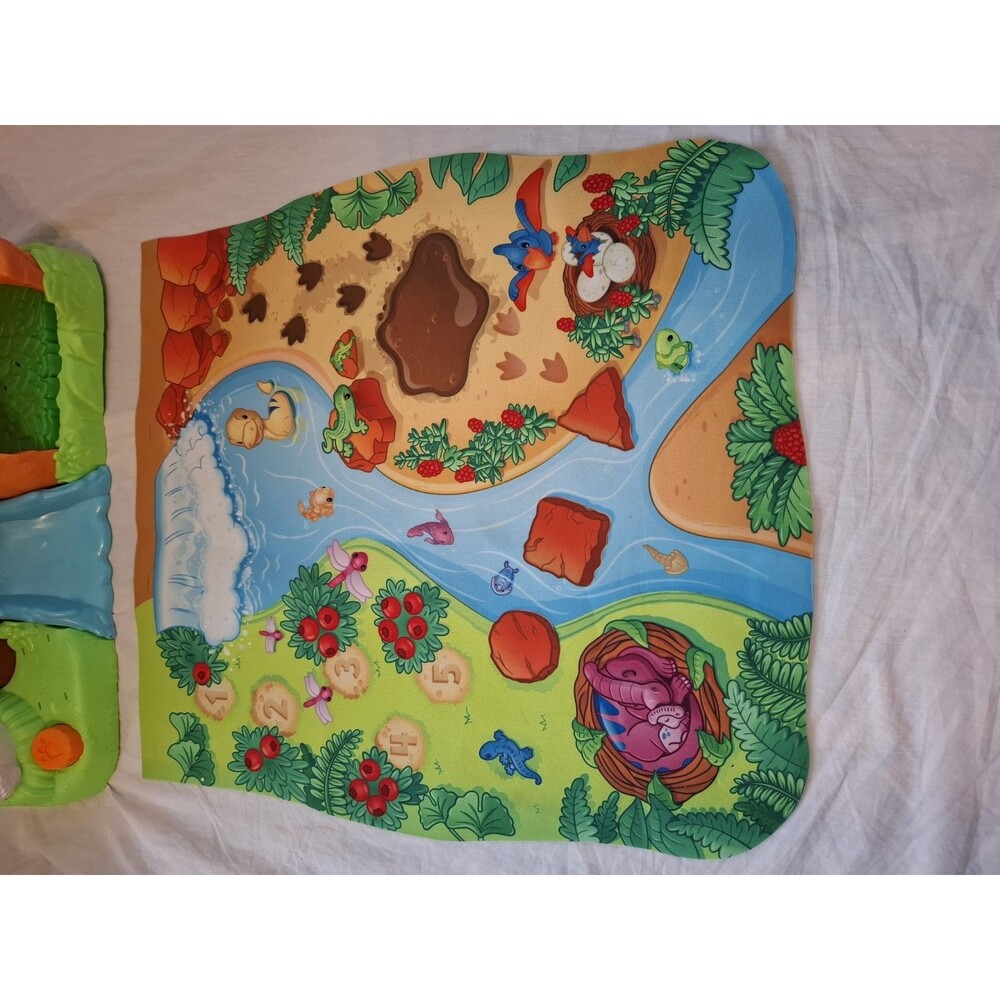 Fisher-Price Little People Dinosaur Village Play Set with Mat 2 Dinosaurs - Picture 7 of 14